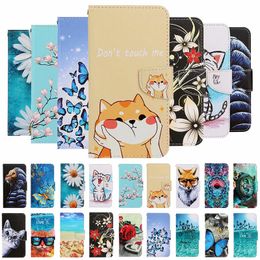 Flower Butterfly cat Dreamcatcher Holder Flip Leather Wallet Case for Huawei MATE30 P40 Pro MATE30 P40 Lite honor 8X 9X Redmi 8 8A note8