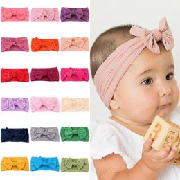 Baby Bow Headbands 21 Colours Elastic Hair Wraps Kids Hair Accessories for Baby Girls Newborn Toddler Children Bowknot Hairbands Gifts