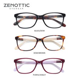 Wholesale-ZENOTTIC Acetate Glasses Frame Women Eyewear Optical Prog Hyperopia Glasses Hand Make Eyeglasses Computer BT3019