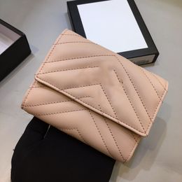 designer Woman long Wallet credit card holder wallet High quality Real Leather fold Wallet clutch purse Cowhide Letter Coin Purse 13cm