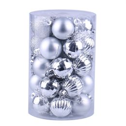 34pcs Lot 40mm Christmas Tree Ball Decoration Party Hanging Ornament Bauble Drop Pendant Xmas Decorations For Home Gift 10