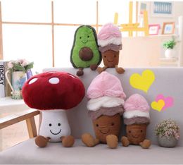 new Creative doll Plush toys avocado plush toy custom ice cream mushroom doll machine doll