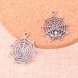 35pcs Charms spider cobweb halloween connector 38*32mm Antique Making pendant fit,Vintage Tibetan Silver,DIY Handmade Jewellery
