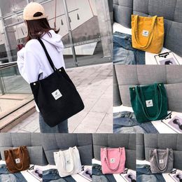 Designer-Hit Colour Fashion Women Corduroy Pure Colour Shoulder Bag Satchel Tote Hand Bag Travel Hot Selling