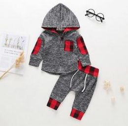 kids boy Casual clothing set Long sleeve Hooded Coat + pants Baby boy kids spring clothes two pieces sets