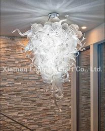 Italian Design White Lamp Handmade Blown Clear Glass Chandelier Wedding Decor Art Crystal LED Decoration Light Modern Ceiling Lamps