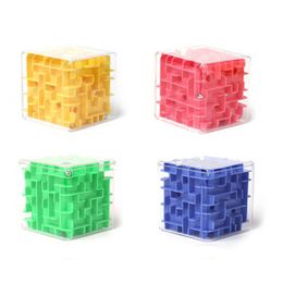 3D Cube Puzzle Maze Toy 8*8cm Brain Puzzle Maze Box Hand Game Case Game Challenge Fidget Toys Balance Educational Toys for children