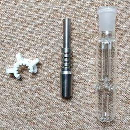 2022 öl-stroh-rigg Nector Collectors Kit mit Titanium-Spitze-Nagel 10mm 14mm 19mm Joint Dab Stroh Bohrinseln Micro Nector Collector NC09