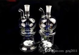 Take the ball under the mute hookah Wholesale Glass bongs Oil Burner Glass Water Pipes Oil Rigs Smoking Free