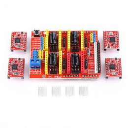 Freeshipping New Printer Kit CNC Shield Expansion Board+4Pcs A4988 Stepper Motor Driver For Engraver