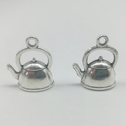 Lot 100pcs teapot antique silver charms pendants Jewelry DIY For Necklace Bracelet Earrings Retro Style 19*17mm