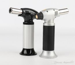 Wholesale Metal Jet Butane gas gun Lighter Windproof Jet Flame Micro Butane Torch Lighter Professional Kitchen Brulee Culinary Torch Lighter