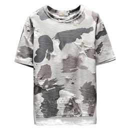 Summer Mens Designer T shirts Tops Fashion Short Sleeve Round Neck Cotton Camouflage T Shirts New Arrival Tee Shirts Homme