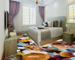 3d PVC Self Adhesive Floor Wallpaper Colourful Onyx Living Room Bedroom 3D Floor Interior Mural Wallpaper