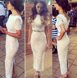 Vestidos De Fiesta Cortos De Encaje De Dos Piezas Oferta Online | DHgate.com