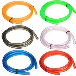 1M 5mm ID 8mm OD Petrol Fuel Line Hose Gas Oil Pipe Tube Universal For Motorcycle Bike - Blue