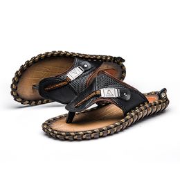 Hot Sale-Sandals Men Summer Outdoor Men Flip Flops Breather Slippers Plus Size Beach Shoes Men's Sandals