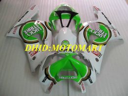 Injection Mould Fairing kit for KAWASAKI NINJA ZX 6R 600CC 03 04 ZX6R 636 2003 2004 ABS White green Fairings set ZX50