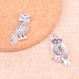 48pcs Charms owl standing branch 33*15mm Antique Making pendant fit,Vintage Tibetan Silver,DIY Handmade Jewellery