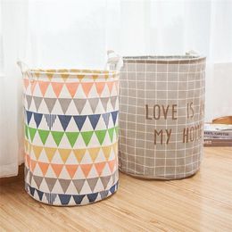Domestic dirty clothes basket Folding large Fabric art waterproof underwear storage basket Household Sundries Bag T9I00279