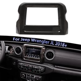 Carbon Fibre GBS Decorative Ring Navigation Screen Decoration Cover For Jeep Wrangler JL 2018 Factory Outlet Auto Internal Accessories
