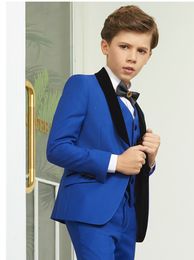 handsome one button shawl lapel kid complete designer handsome boy wedding suit boys attire custommade jacketpantstievest a20