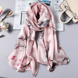 Wholesale- luxury designer silk scarf China Wind mulberry silk printed gift scarf long shawl manufacturer wholesale