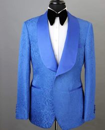 2019 Groom Tuxedos Back Slit New Style Custom Made One Button Slim Fit Groomsmen Shawl Lapel Men Wedding/Dinner Suits(Jacket+Pants+Tie)