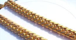 MENS SOLID GOLD THICK MIAMI CUBAN LINK NECKLACE CHAIN