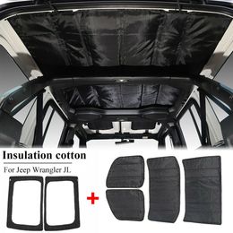Black Car Headliner Heat Insulation Cotton Rear Window For Jeep Wrangler JL 4Door