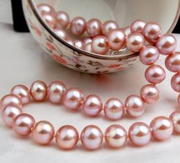 9-10mm Round South Sea Lavender Pearl Necklace 18inch 14k Gold Accessories