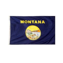 American 3x5 Montana State Flag High Quality 150X90CM Banner 100D Polyester 3x5 FT flag brass grommets , free shipping
