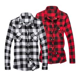 MoneRffi Men Flannel Plaid Shirt 2019 New Spring Autumn Casual Long Sleeve Shirt Soft Comfort Slim Fit Styles Brand Men