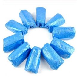 100Pcs Disposable Plastic Thick Outdoor Rainy Day Carpet Cleaning Shoe Cover Blue waterproof shoe covers Hot sale shoe cover