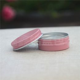 Free shipping 100pcs/lot pink color 15g aluminum jar 15g aluminum tin 15ml aluminum tin jar pink