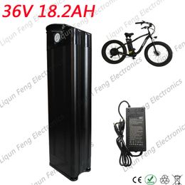 Bottom discharge 36V 200W 300W 500W Silver fish battery 36V 18AH Electric Bike battery with 42V 2A charger 15A BMS.