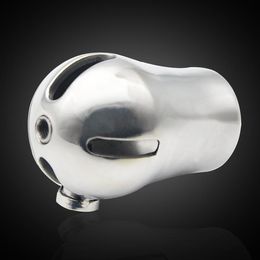 Luxury CB6000 Chastity Stainless steel Cage Titanium Plug PA Device #R45
