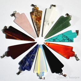 Natural stone oendant Onyx Arrow pendants charms necklace for jewelry Making