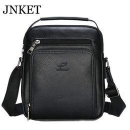 JNKET New Retro Men's PU Leather Shoulder Bag Leisure Sling Bag Travel Crossbody Bags Large Capacity Messenger Handbag183t