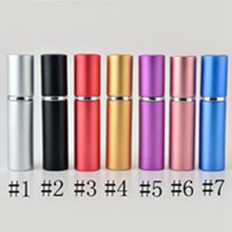 Perfume Bottle 5ml Aluminium Anodized Compact Perfume Aftershave Atomiser Atomizer Fragrance Glass Scent-Bottle Mixed Color EEA840-1