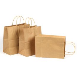 Manufacturers custom wholesale kraft paper handbag baking one-time environmental protection gift bag cake dessert package bags