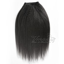 VMAE Wholesale Natural Black Kinky Straight Grade 11A Peruvian Virgin Human Hair Weft 3 Pcs Remy Hair Weave Bundles Extensions