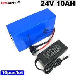 10pcs/lot ebike battery 24V 10AH Electric bike Lithium battery for Bafang BBSHD 250W 350W Motor with 2A Charger Free Shipping