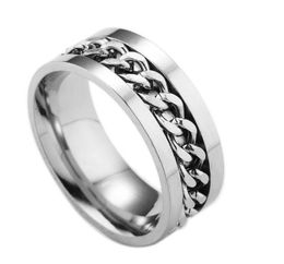 S1484 Hot Fashion Jewellery Stainless Steel Ring Chain Rotatable Bottle Opener Ring