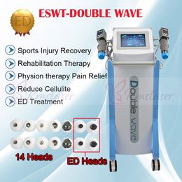 Good quality ESWT shockwave machine for erectile dysfunction/ Newest shock wave therapy machine with 2 handles can work at the sme time