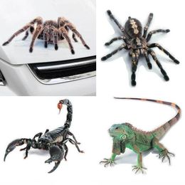 Car-styling Car Sticker 3D Animal Spider Vinyl Decals Home Stickers Auto Motorcycles Funny Halloween Stickers Exterior Accessories