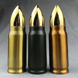 New Bullet Shape Thermos 350ml Insulation Cup Stainless Steel Vacuum Water Bottle Military Missile Cup Coffee Mug Drinkware 4886