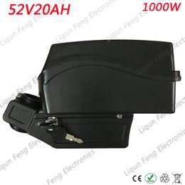 52V 1000W Electric Bike Battery 52V 20Ah battery pack 52V frog use LG Cell Battery for 48V Bafang 500W 750W 1000W Motor.