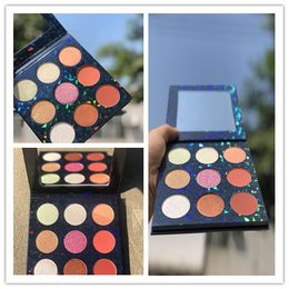 new accept custom logo makeup eyeshadow palette kit eye shadow star diamond eye shadow blush Colour 9 high quality cosmetic