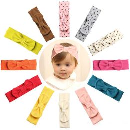 Retro Headbands for Baby girl Boutique Hair Bows hair accessories Soft cotton wool Dots Birthday gift Fall Spring Winter 2019